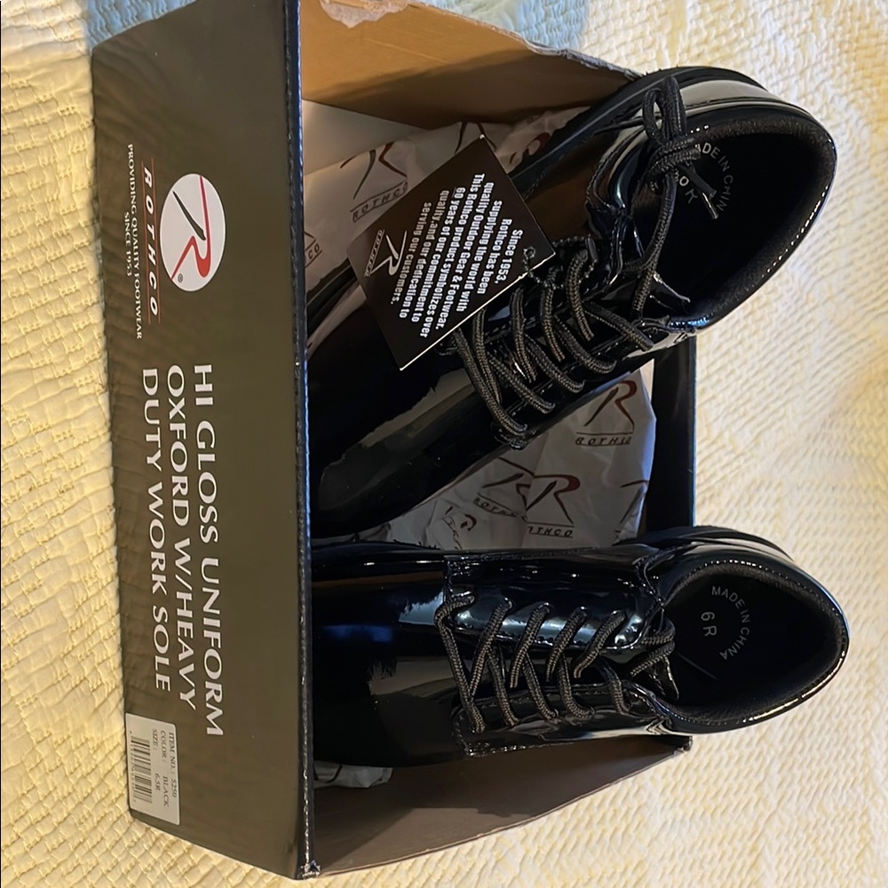 Rothco Black Hi Gloss Uniform Oxford Shoes